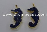 NGP3560 22*58mm - 25*55mm seahorse lapis lazuli pendants