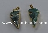 NGP3617 15*30mm - 20*40mm arrowhead druzy agate pendants