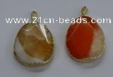 NGP3727 30*40mm - 35*45mm freeform agate gemstone pendants