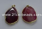 NGP3728 30*40mm - 35*45mm freeform agate gemstone pendants