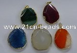 NGP3733 30*40mm - 35*45mm freeform agate gemstone pendants