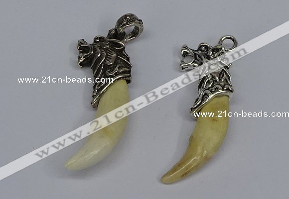 NGP3748 10*40mm - 12*45mm horn wolf tooth pendants wholesale