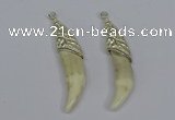 NGP3750 10*40mm - 12*45mm horn wolf tooth pendants wholesale