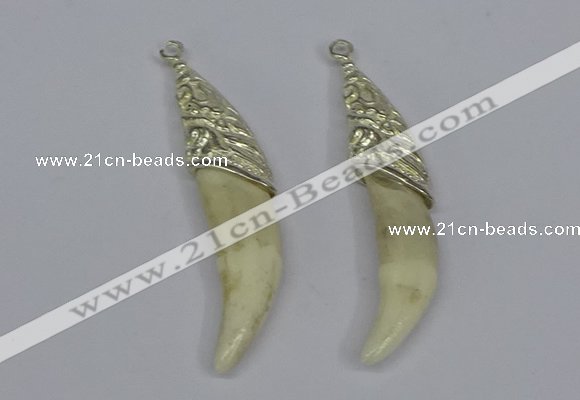 NGP3750 10*40mm - 12*45mm horn wolf tooth pendants wholesale