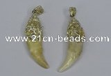 NGP3751 10*40mm - 12*45mm horn wolf tooth pendants wholesale