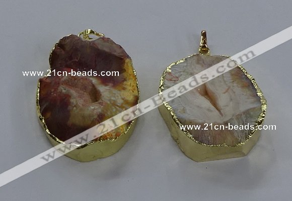 NGP3755 30*40mm - 40*50mm freeform druzy agate pendants