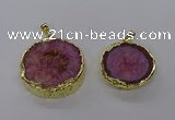 NGP3766 25*35mm - 35*40mm freeform druzy agate pendants
