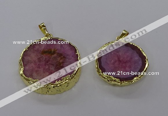 NGP3766 25*35mm - 35*40mm freeform druzy agate pendants