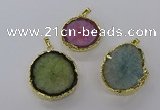 NGP3771 25*35mm - 35*40mm freeform druzy agate pendants