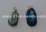 NGP3785 15*30mm - 18*35mm freeform druzy agate pendants