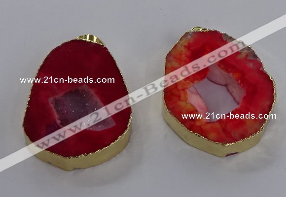 NGP3824 30*40mm - 40*50mm freeform druzy agate pendants