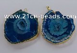 NGP3835 50*65mm - 60*70mm freeform druzy agate pendants