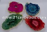 NGP3839 50*65mm - 60*70mm freeform druzy agate pendants