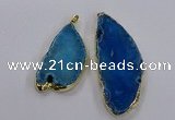 NGP3845 25*65mm - 35*70mm freeform agate gemstone pendants