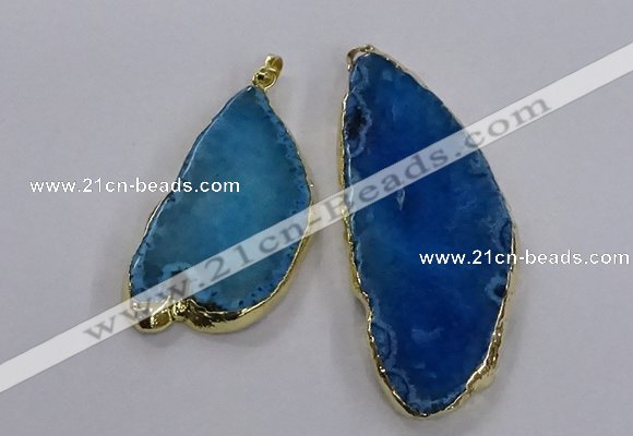 NGP3845 25*65mm - 35*70mm freeform agate gemstone pendants