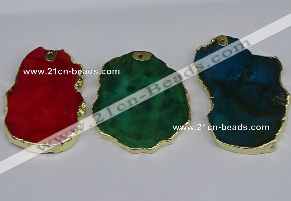 NGP3886 45*55mm - 50*60mm freeform agate gemstone pendants