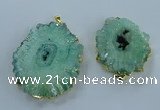 NGP3895 35*45mm - 50*60mm freeform druzy agate pendants