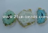 NGP3897 35*45mm - 50*60mm freeform druzy agate pendants