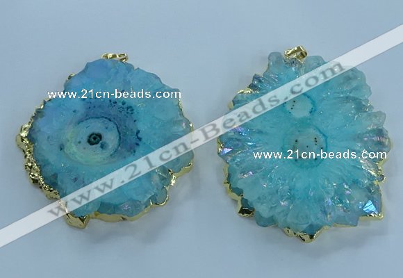 NGP3903 55*65mm - 65*80mm freeform druzy agate pendants