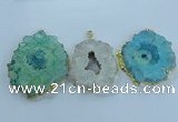 NGP3906 55*65mm - 65*80mm freeform druzy agate pendants