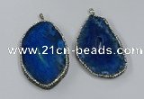 NGP3914 45*60mm - 55*65mm freeform druzy agate pendants wholesale