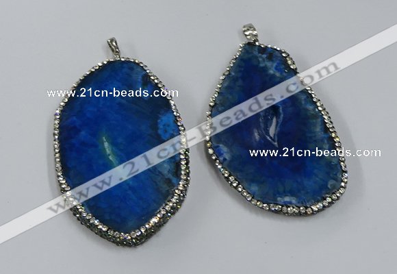 NGP3914 45*60mm - 55*65mm freeform druzy agate pendants wholesale