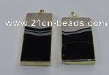 NGP3929 40*60mm - 35*70mm rectangle druzy agate pendants