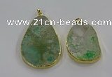 NGP3931 30*45mm - 40*60mm freeform green gemstone pendants