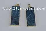 NGP3956 20*50mm - 25*45mm rectangle druzy agate gemstone pendants