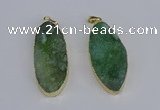 NGP3967 22*45mm - 25*50mm oval druzy agate pendants wholesale