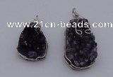 NGP4072 25*30mm – 30*40mm freeform amethyst gemstone pendants