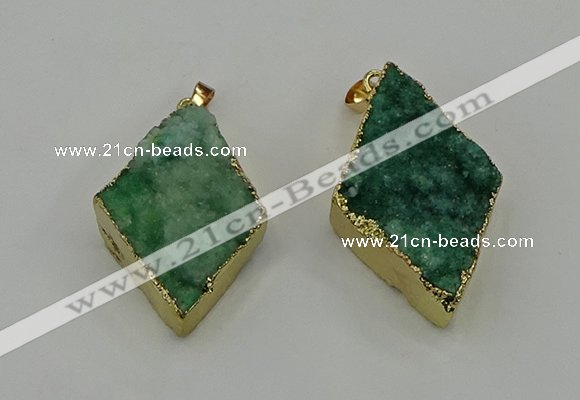 NGP4079 25*35mm - 28*40mm diamond druzy quartz pendants