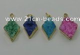 NGP4080 25*35mm - 28*40mm diamond druzy quartz pendants