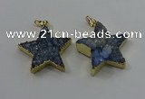 NGP4096 30*32mm - 32*35mm star druzy quartz pendants wholesale