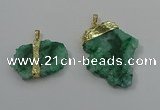 NGP4135 25*35mm - 40*50mm freeform druzy quartz pendants wholesale