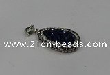 NGP4278 14*23mm flat teardrop plated quartz pendants wholesale