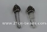 NGP4330 10*35mm - 12*45mm sticks white crystal pendants