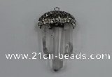 NGP4332 22*30mm - 25*35mm sticks white crystal pendants