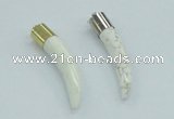 NGP4502 9*50mm - 9*55mm horn white turquoise pendants wholesale