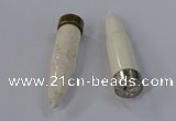 NGP4546 15*56mm bullet-shaped white howlite turquoise pendants