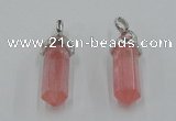 NGP5003 8*30mm sticks cherry quartz gemstone pendants wholesale