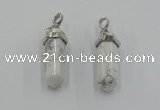 NGP5005 8*30mm sticks white howlite gemstone pendants wholesale