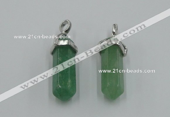 NGP5009 8*30mm sticks green aventurine pendants wholesale