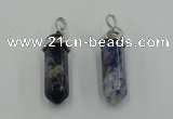 NGP5018 8*30mm sticks sodalite gemstone pendants wholesale