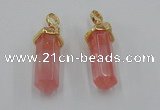 NGP5028 8*30mm sticks cherry quartz gemstone pendants wholesale