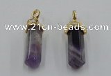 NGP5029 8*30mm sticks amethyst gemstone pendants wholesale