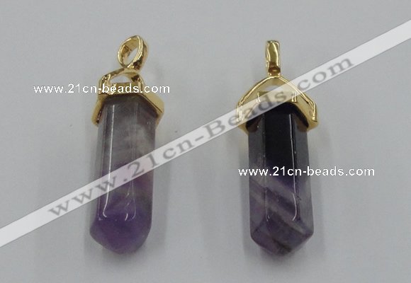 NGP5029 8*30mm sticks amethyst gemstone pendants wholesale