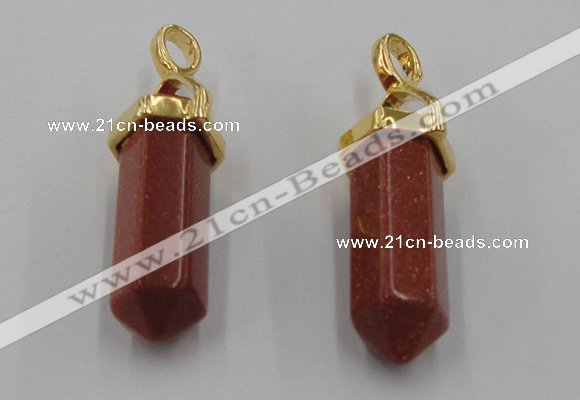 NGP5031 8*30mm sticks goldstone pendants wholesale