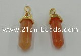 NGP5033 8*30mm sticks red aventurine pendants wholesale