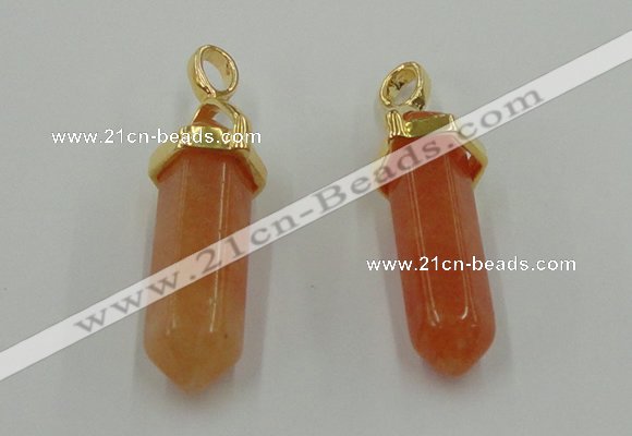 NGP5033 8*30mm sticks red aventurine pendants wholesale